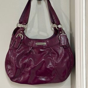 Coach bag. Purple leather